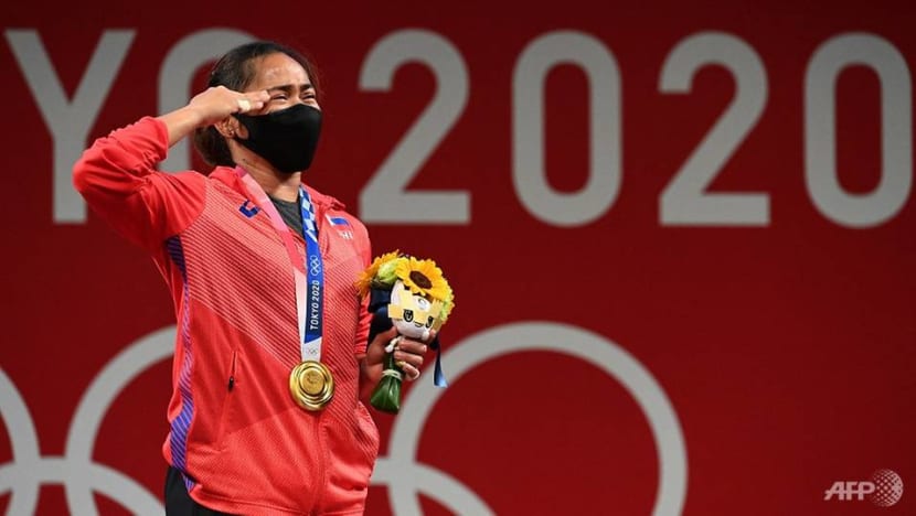 Weightlifter Diaz wins first ever Olympic gold for ...