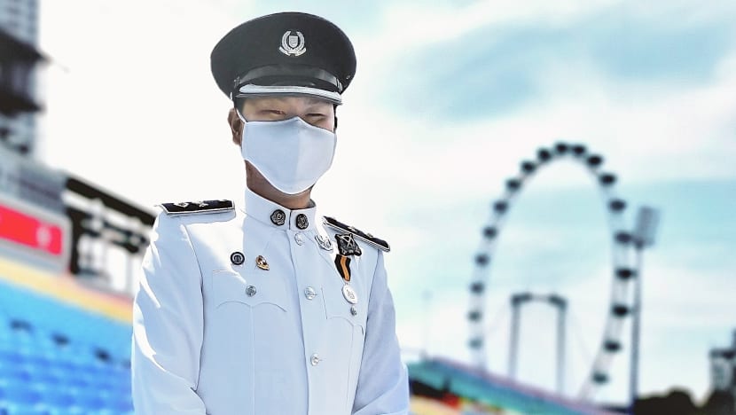 Participating in parade on National Day a family tradition for police officer Participating in parade on National Day a family tradition for police officer