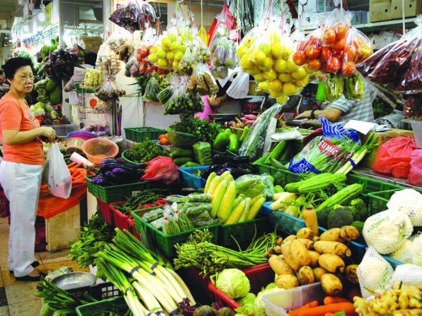 The prices of some vegetables here have climbed 80 to 150 per cent in the past week, and may continue to remain high through to Chinese New Year next month. BLOOMBERG file photo