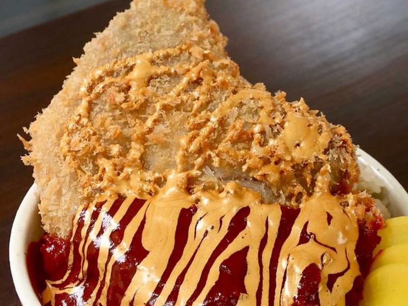 Pig Out On This Huge Tomahawk Katsu Curry Don With Edible Gold Sauce