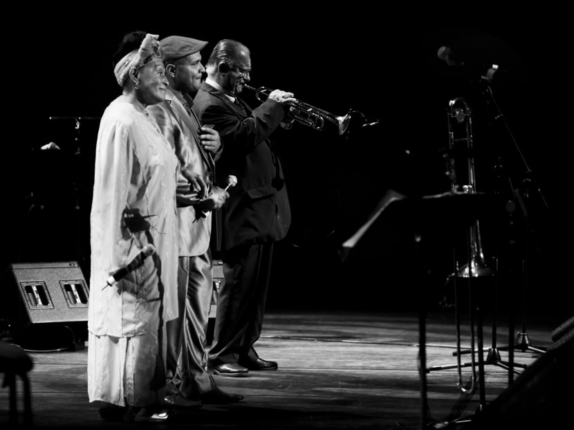 Omara Portuondo, Carlos Calunga and Guajiro Mirabal of the Orquesta Buena Vista Social Club. Photo: Carlos Pericas