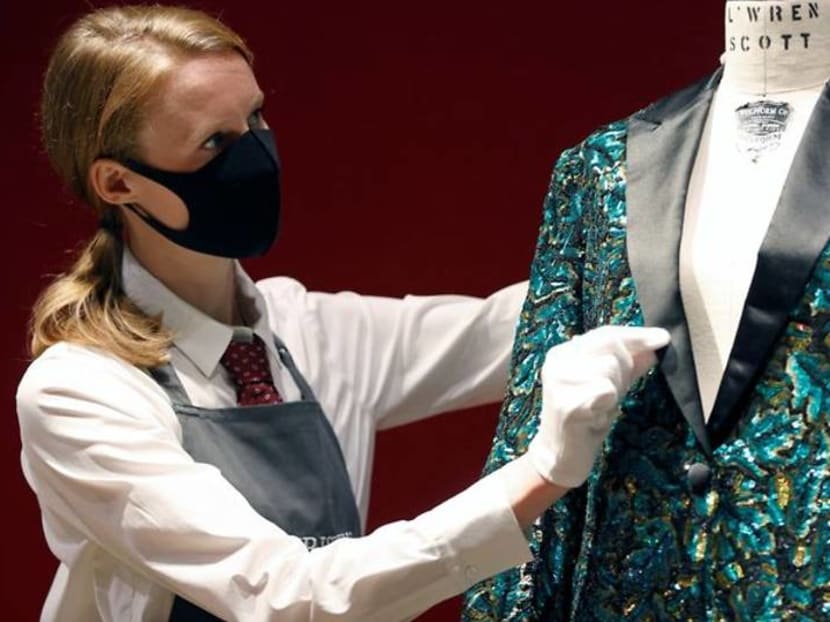 Mick Jagger jackets on sale in L'Wren Scott designs auction Mick Jagger jackets on sale in L'Wren Scott designs auction