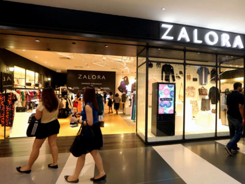 A Zalora pop-up store at Bugis+. Mall operators are adopting innovative space-renting ideas such as pop-up stores to optimise returns from their total lettable space. Photo: Ooi Boon Keong