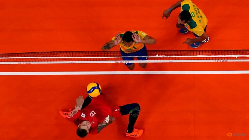Olympics-Volleyball-Russians stun defending champions Brazil in men's semi-finals Olympics-Volleyball-Russians stun defending champions Brazil in men's semi-finals