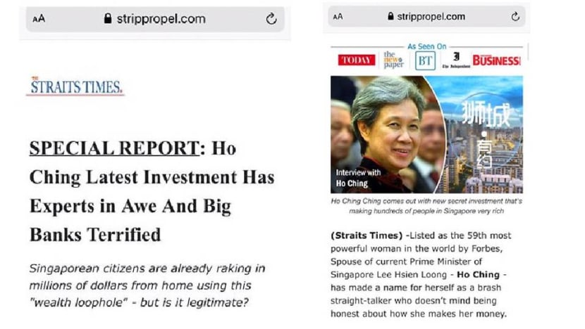 Website using false comments attributed to Ho Ching to solicit investments: MAS Website using false comments attributed to Ho Ching to solicit investments: MAS