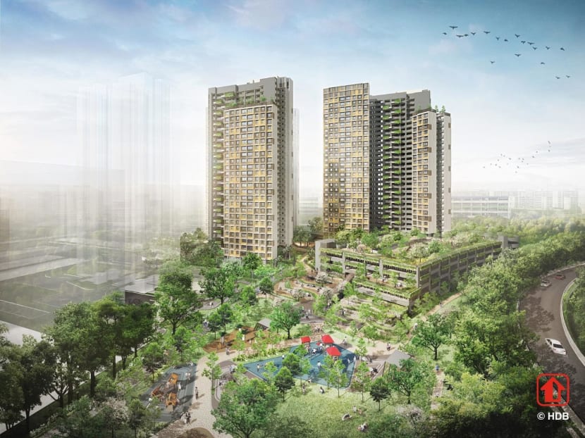 Artist impression of the new Build-To-Order project at Kim Keat Beacon in Toa Payoh offered for sale in the Housing and Development Board's May BTO exercise. Measures such as deferred income assessment and revised proximity condition take effect from the May HDB exercise.