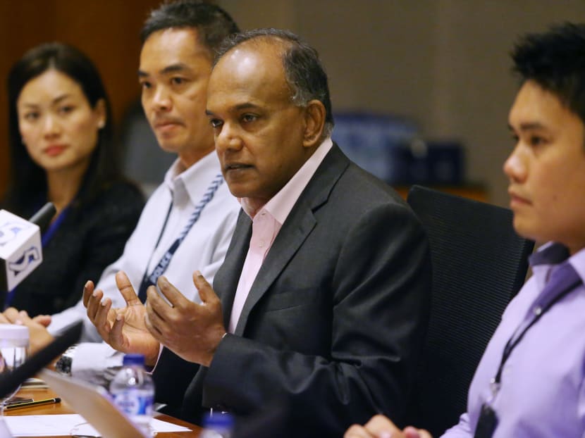 Mr K Shanmugam, Minister for Home Affairs and Minister for Law, attends a press conference on the review of the handling of young suspects under criminal investigation, at the Ministry of Home Affairs (MHA) on Jan 6, 2017. Photo: Koh Mui Fong/TODAY