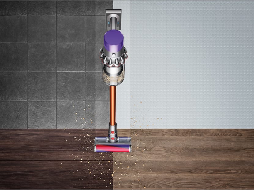 The lightweight and cord-free Dyson Cyclone v10 is able to remove dirt, debris and pet hair on both hard surfaces and carpets. Photos: Dyson