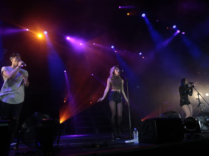 A file photo of Singapore pop band Sam Willows performing at a concert.