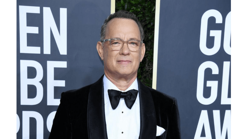 Tom Hanks gets emotional at Golden Globes