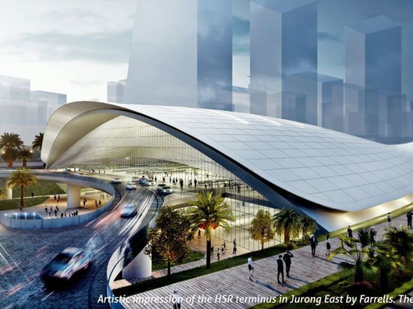 Finance Minister Heng Swee Keat suggested that the Land Transport Authority could look at borrowing for upcoming projects, such as the Johor-Singapore Rapid Transit System and the high-speed rail link connecting Kuala Lumpur and Singapore. Photo: Farrells