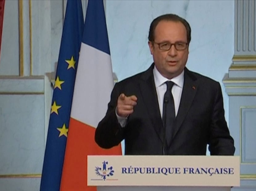 A still image from a video shows French President Francois Hollande giving a statement following the attack in Nice, during a national television address in Paris on July 15, 2016. Photo: via Reuters