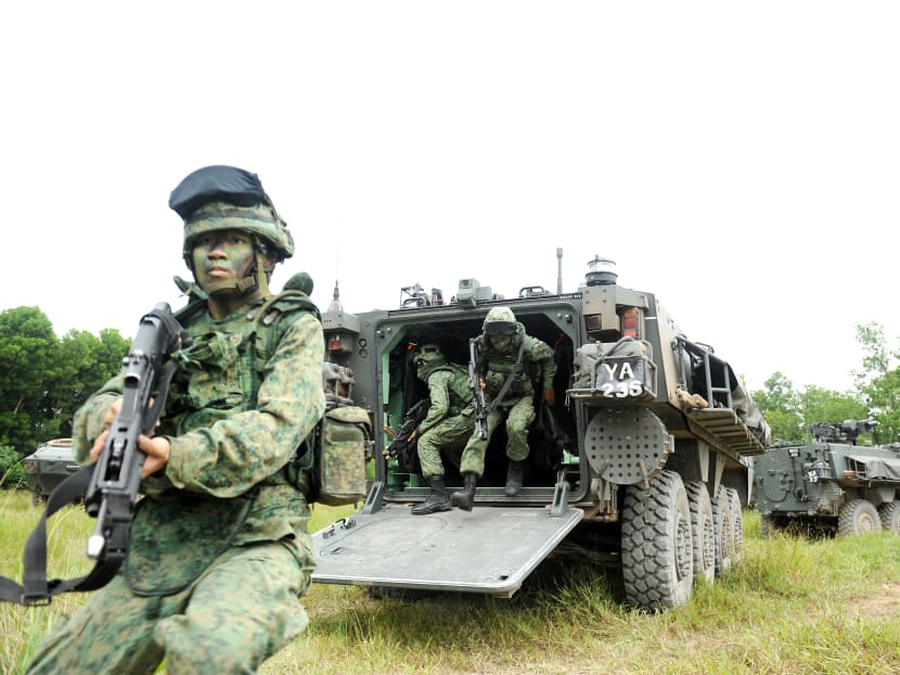 Singapore Armed Forces personnel on a military exercise. TODAY file photo.