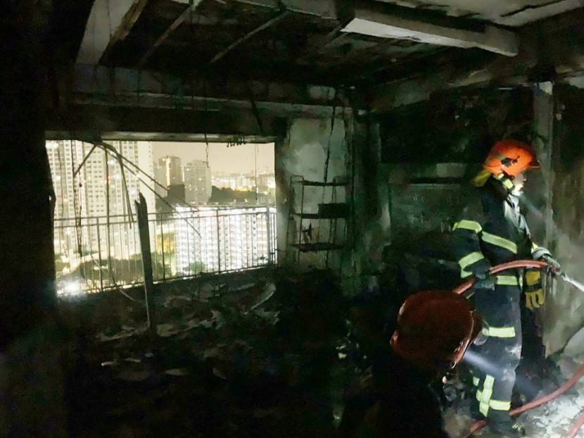 3 sent to hospital, 300 evacuated after fire breaks out at The Peak in Toa Payoh