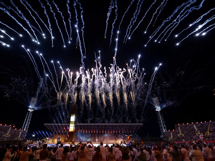A view during the closing ceremony of the Commonwealth Games in Birmingham, Britain, on Aug 8, 2022. 