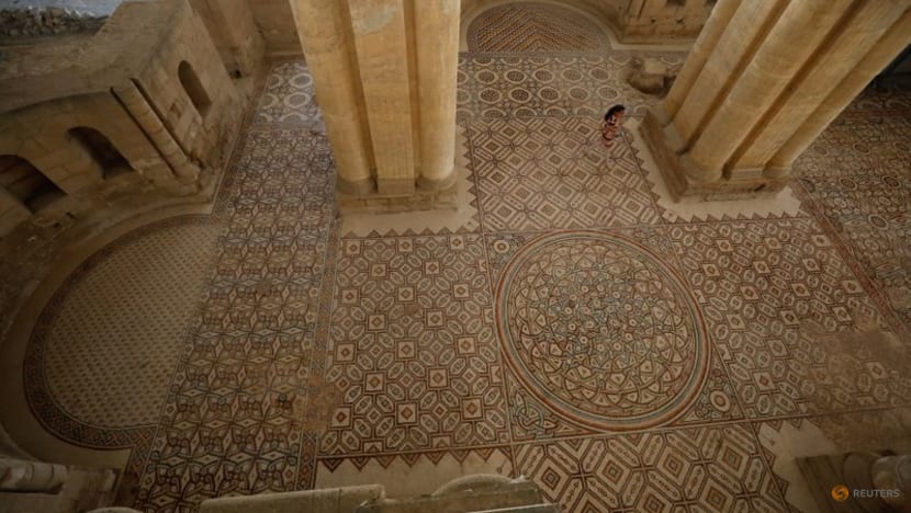 Huge restored mosaic goes on display in Jericho Huge restored mosaic goes on display in Jericho