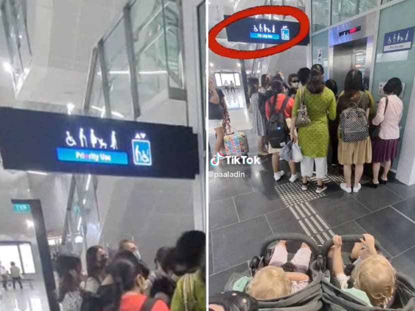 #trending: 'Selfish' S'poreans or 'entitled' parents? Netizens debate after dad with stroller slams MRT commuters for not giving way at lift