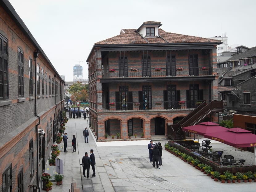 People visit the site of a former synagogue at the Shanghai Jewish Refugees Museum on Dec 8, 2020, the day the museum reopened to the public after an expansion project in Shanghai.