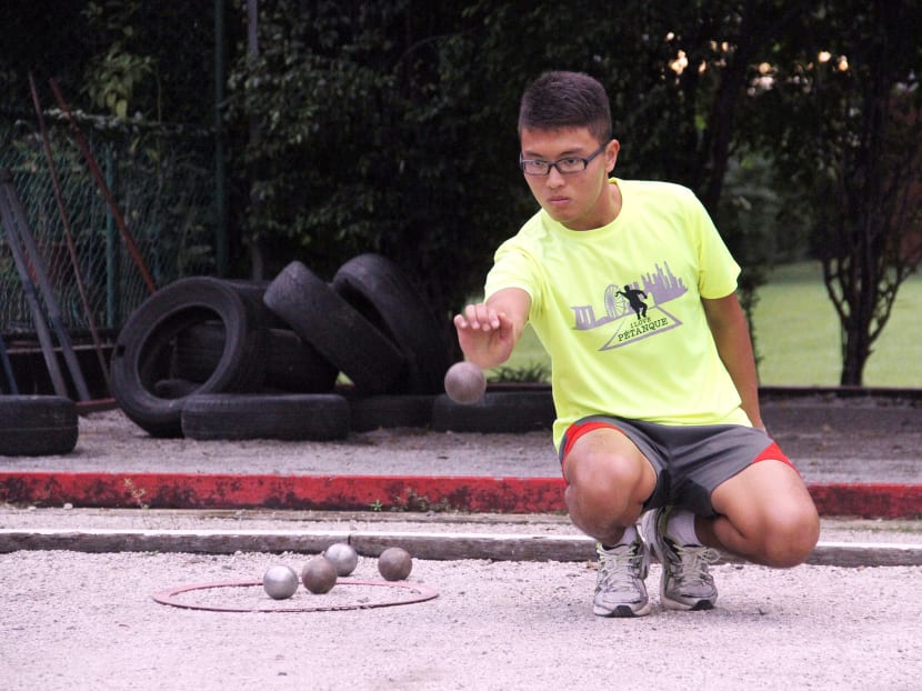 Local petanque players are training hard and hoping to feature among the medals at the SEA Games this year. Photo: Geneieve Teo