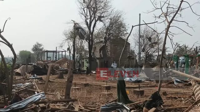 缅甸中部遭龙卷风袭击 造成6死109伤