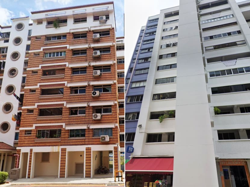 An executive maisonette at Block 156 Pasir Ris Street 13 (left) and a jumbo executive apartment at Block 832 Woodlands Street 83 (right) have sold for more than a million dollars in May 2022.