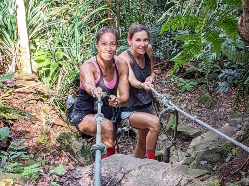 Former national athletes Joscelin Yeo and Zhang Tingjun are now teaching kids how to survive in the wild