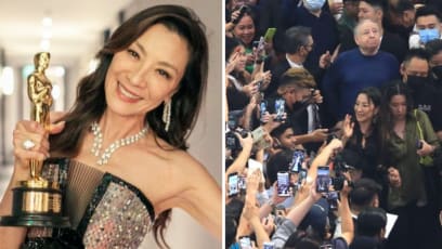 Michelle Yeoh Took 35mins To Walk A 200m-Long Red Carpet As There Were Too Many Fans Asking Her For Autographs & Selfies