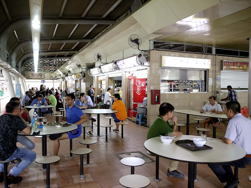 Stallholders at Pek Kio hawker centre reported seeing up to 70 per cent fewer customers after it reopened on Friday.  Photo: Wee Teck Hian