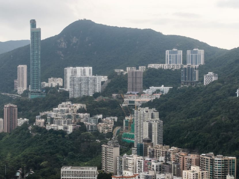 A view of houses on The Peak in Hong Kong, where a single parking lot was reportedly sold for HK$10 million (S$1.7 million) at a luxury Hong Kong apartment complex.