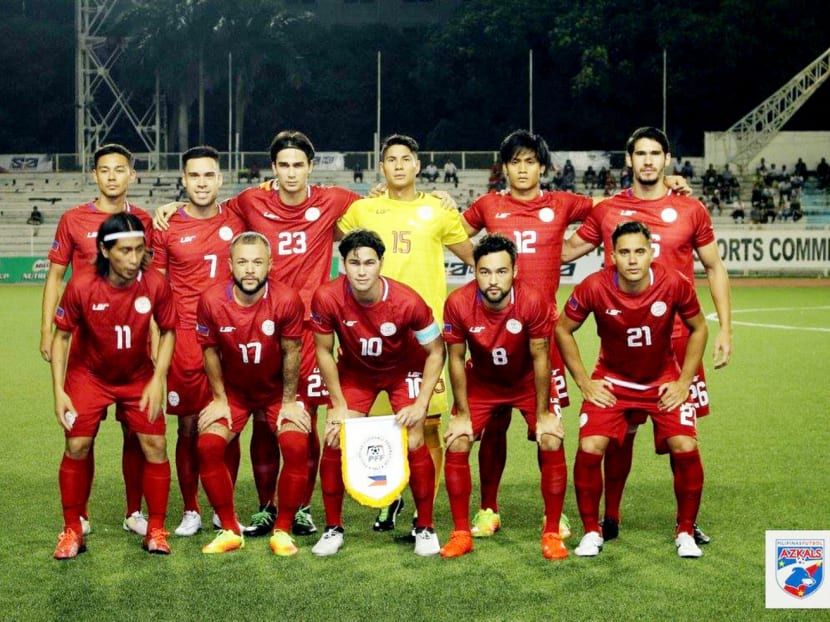 The Philippines team before a friendly against Kyrgyzstan, which they won 1-0. The leadership of Palami and the PFF has been key to improved performances by the squad, who have also benefited from more games and overseas exposure. Photo: The Philippine Football Federation’s Facebook Page