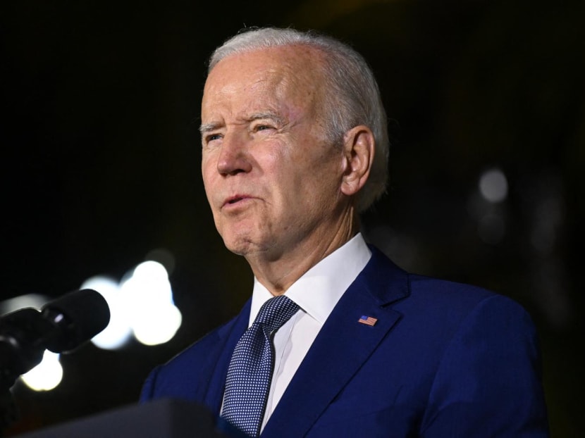US President Joe Biden holds a press conference on the sidelines of the G20 Summit in Nusa Dua on the Indonesian resort island of Bali, Nov 14, 2022.