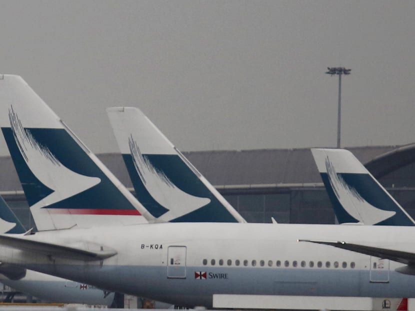 Passenger planes of Cathay Pacific Airways parked at the Hong Kong Airport terminal in Hong Kong, China on March  7, 2016. Reuters file photo