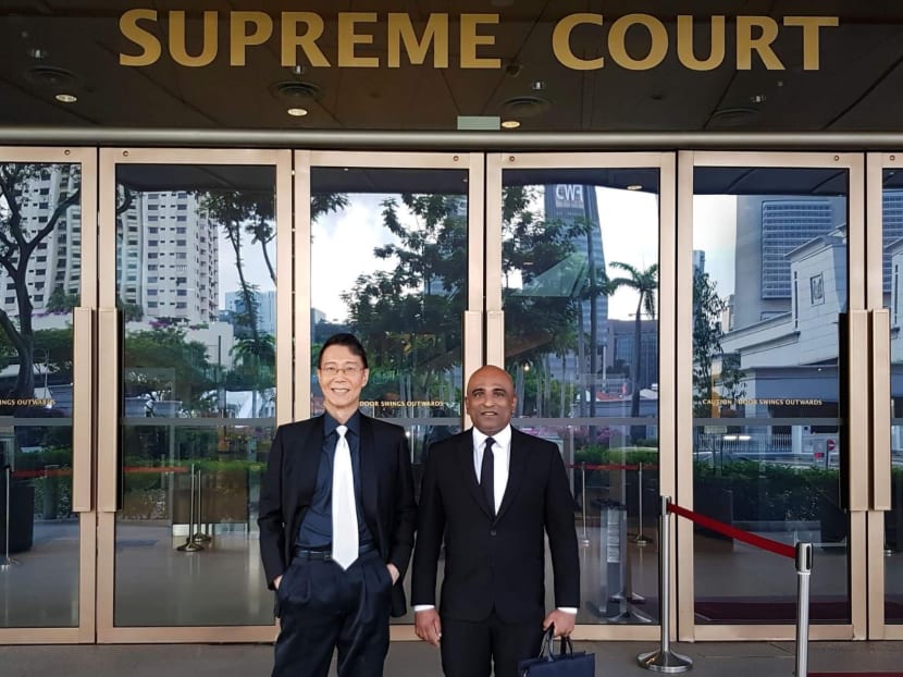 Dr Roy Tan (left), a retired general practitioner, is one of three men filing legal challenges to Section 377A of the Penal Code. Dr Tan is represented by prominent human rights lawyer M Ravi (right).