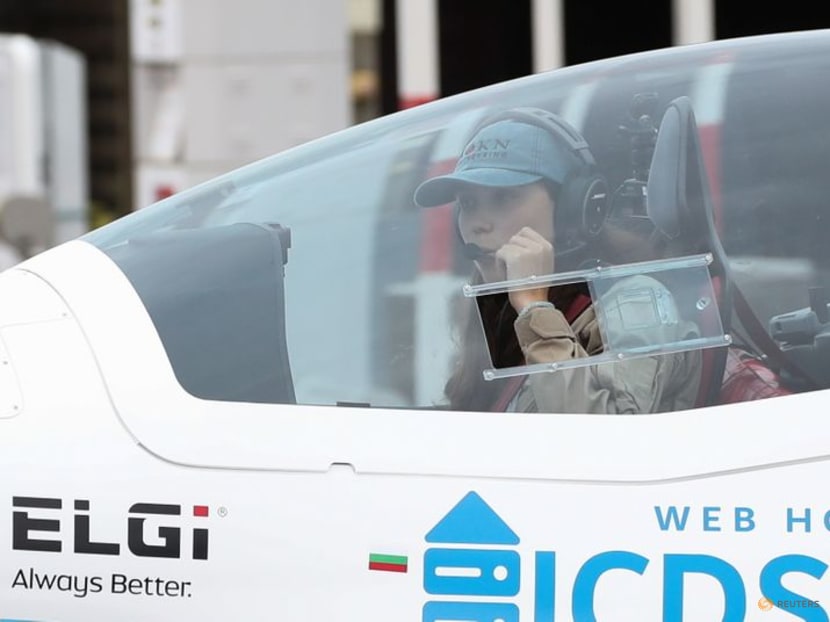 Teenager takes to the skies on round-the-world record bid Teenager takes to the skies on round-the-world record bid