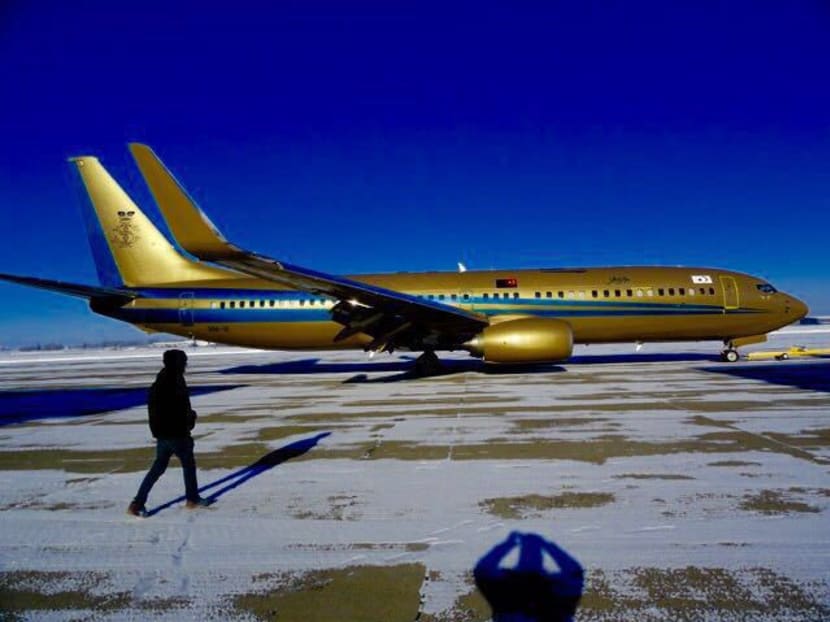 Sultan Ibrahim Sultan Iskandar’s new private jet was spotted in Washington. Photo: The Malaysian Insider