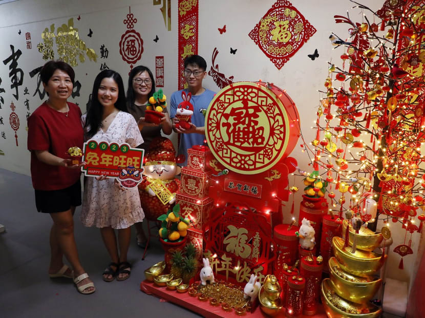 Reliving the kampung spirit': Neighbours put up CNY decorations