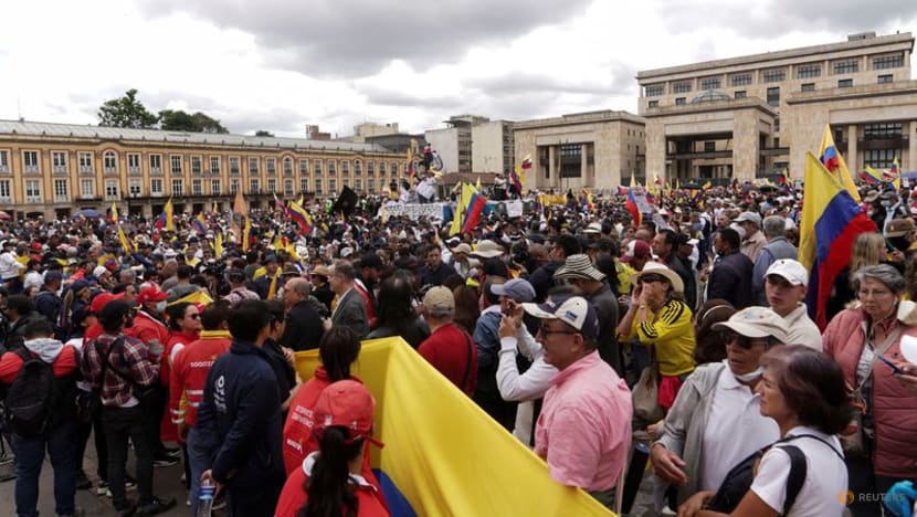Thousands march across Colombia to oppose government reforms Thousands march across Colombia to oppose government reforms