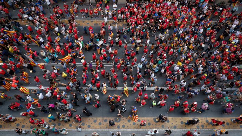 Thousands of Catalans rally for independence in Barcelona Thousands of Catalans rally for independence in Barcelona