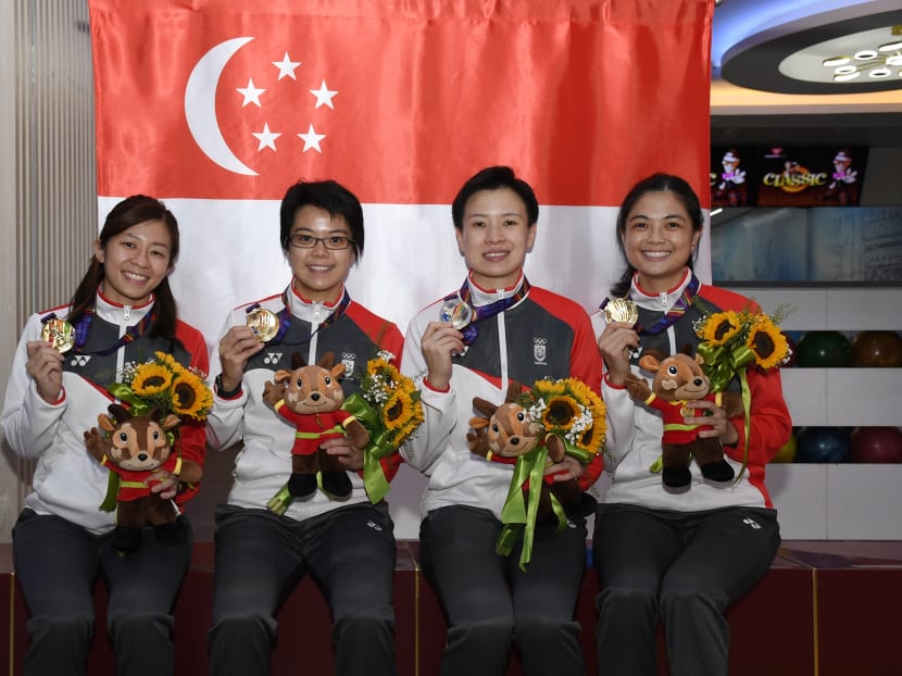 Singapore women's bowling team won the gold medal in the team event at the SEA Games in Vietnam on May 19, 2022.
