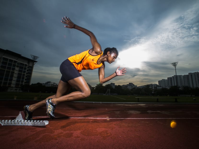 Former Singapore Sports School student C. Kugapriya is aiming to become only the second Singapore woman sprinter to go under 12 seconds in the 100m. Photo courtesy of Singapore Sports School