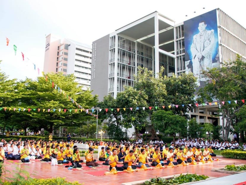A student at Nakhon Ratchasima Rajabhat University (NRRU, pictured) stirred up controversy after her paintings depicting Buddha as Ultraman was  exhibited at a shopping mall.