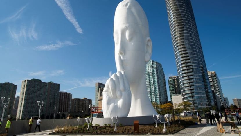 'Water's Soul': Massive white sculpture makes a statement in New York harbor 'Water's Soul': Massive white sculpture makes a statement in New York harbor