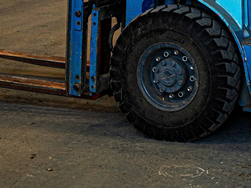 When using forklifts, it is critical to ensure that the load is stable before being raised for transfer, to prevent any accidental toppling of the load, the Ministry of Manpower said. When using forklifts, it is critical to ensure that the load is stable before being raised for transfer, to prevent any accidental toppling of the load, the Ministry of Manpower said.