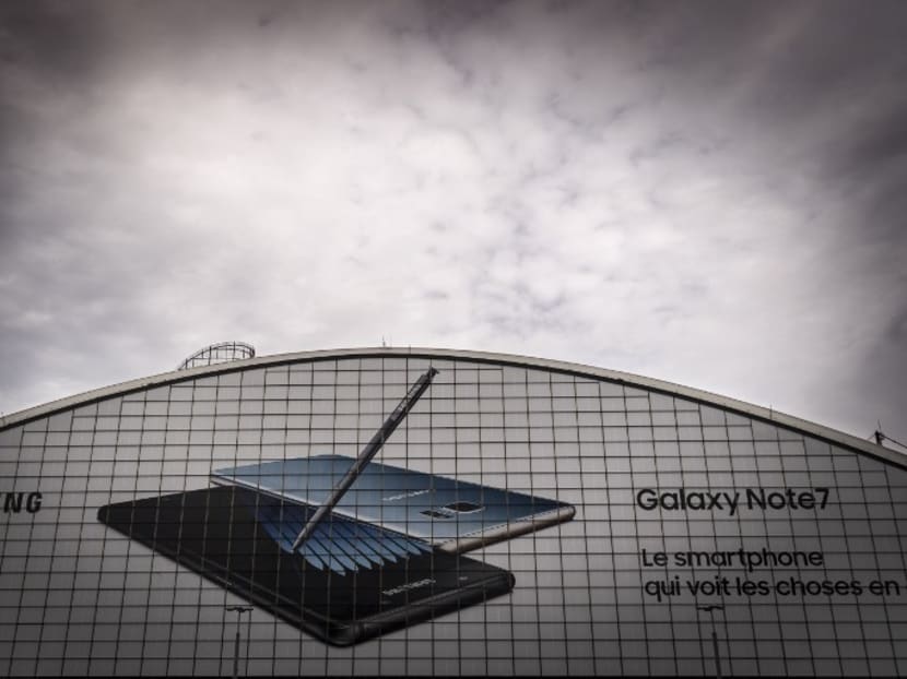An ad for the Samsung Galaxy Note7 in Paris. AFP file photo