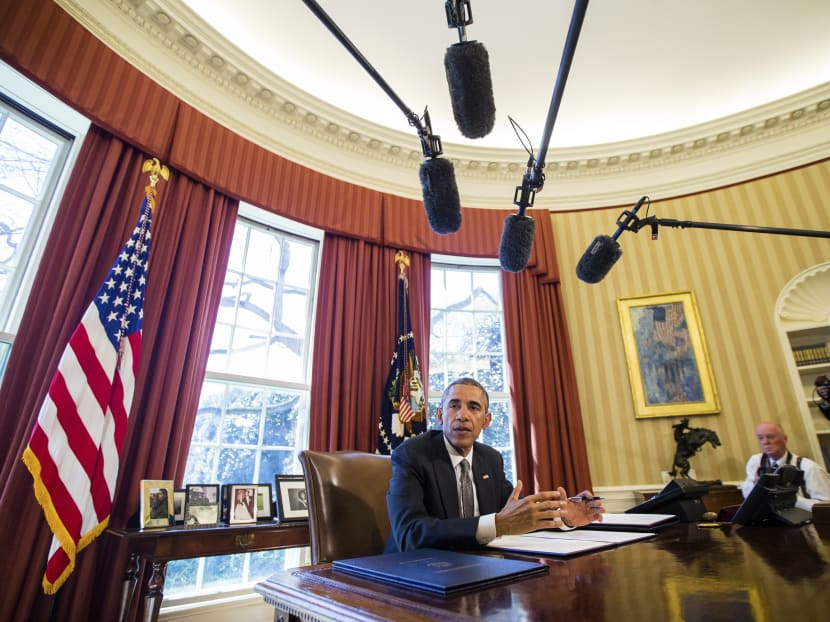 President Barack Obama speaking at the White House in Washington on March 31, 2015. Photo: The New York Times