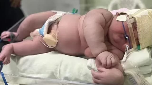 巴西巨婴七公斤 一出生穿一岁大衣服