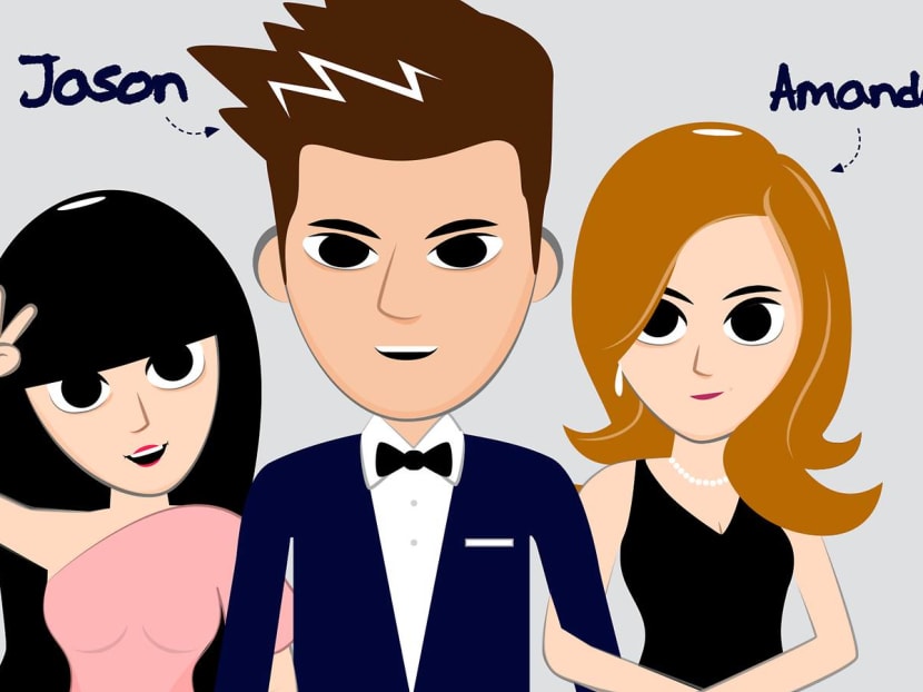 Three's a company: Saffy, Jason and Amanda