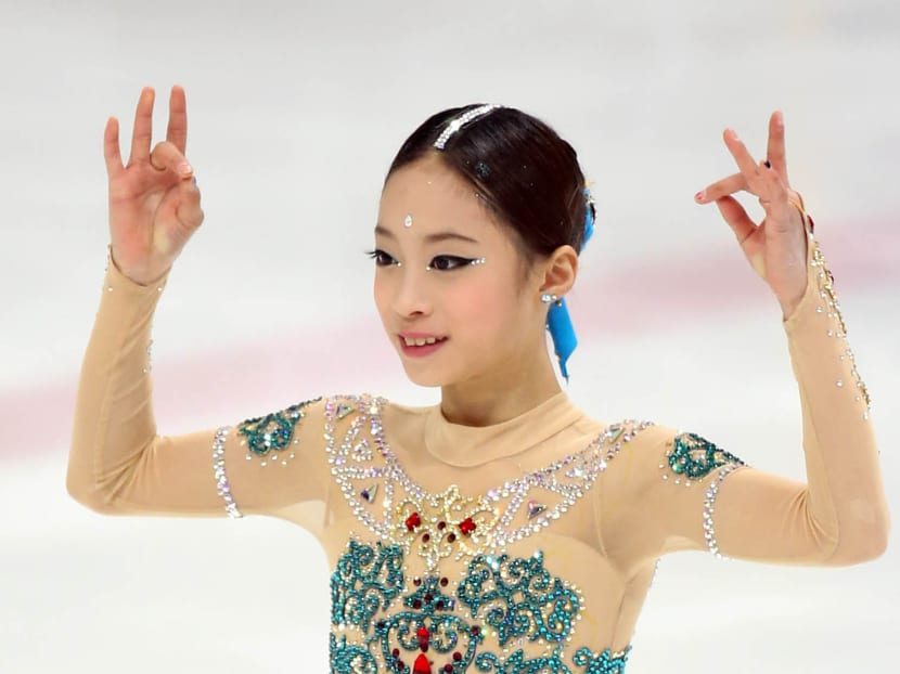 This picture taken Jan 10, 2015 shows South Korean figure skater You Young performing at the 2016 South Korean Figure Skating Championships in Seoul. Photo: AFP