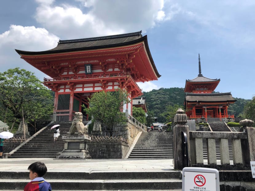 The entrance gate to the normally crowded Kiyomizu temple, a favourite location among tourists, is pictured amid the coronavirus disease outbreak, in Kyoto.
