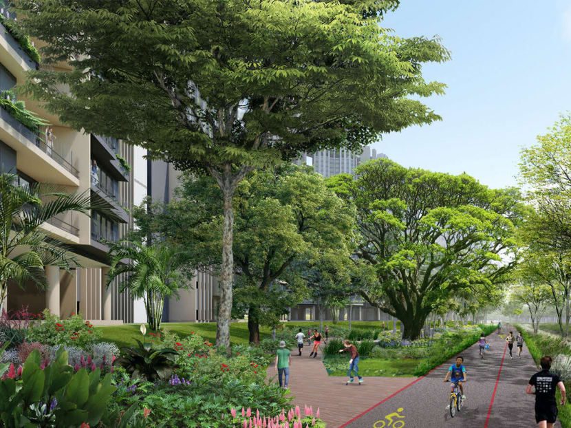 Artist's impression of the future Ulu Pandan housing estate.